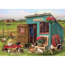 Cobble Hill The Happy Hen House Jigsaw Puzzle Cardboard 1000 pc
