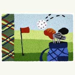 Jellybean 20 in. W X 30 in. L Multi-color Hole in One Polyester Accent Rug