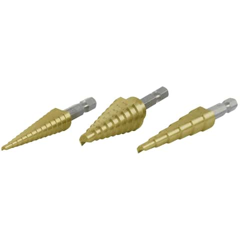 Performance Tool High Speed Steel Step Drill Bit Set Hex Shank 3 pc - Ace  Hardware