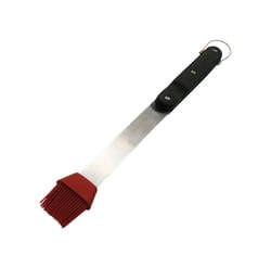 Grill Mark Silicone/Steel Black/Red/Silver Grill Basting Brush 1 pc