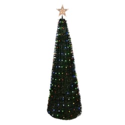 Celebrations 5 ft. Slim LED 244 ct RGB Pop-Up Tree Color Changing Christmas Tree