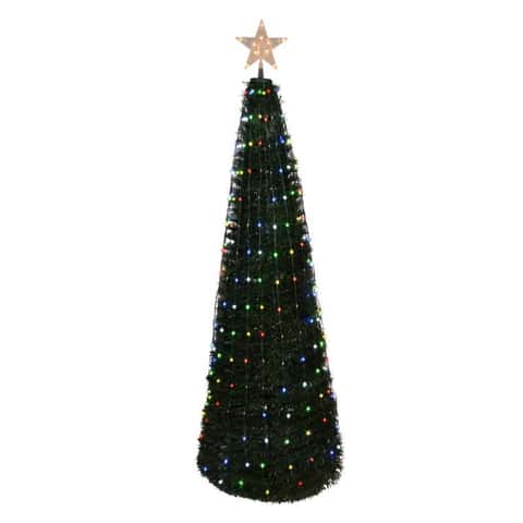 Celebrations 5 ft. Slim LED 244 ct RGB Pop-Up Tree Color Changing Christmas  Tree - Ace Hardware