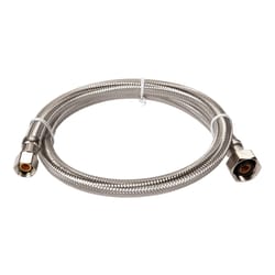 1/4 in. Comp. x 1/4 in. Comp. x 12 in. LGTH Stainless Steel Ice Maker  Supply Line Hose - Danco