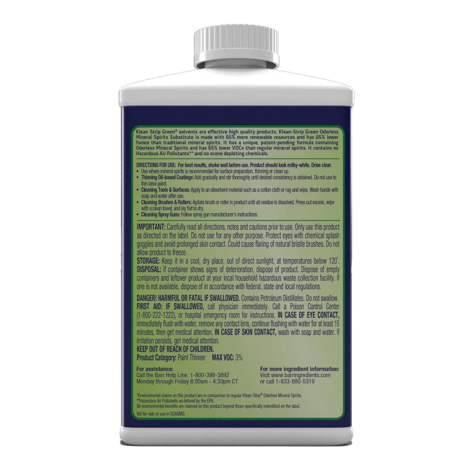 Klean-Strip 1 qt. Acetone Thins Fiberglass Resins, Epoxy and