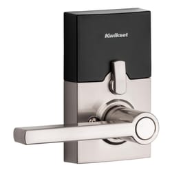 Kwikset SmartKey Satin Nickel Metal Electronic Touch Pad Entry Lever