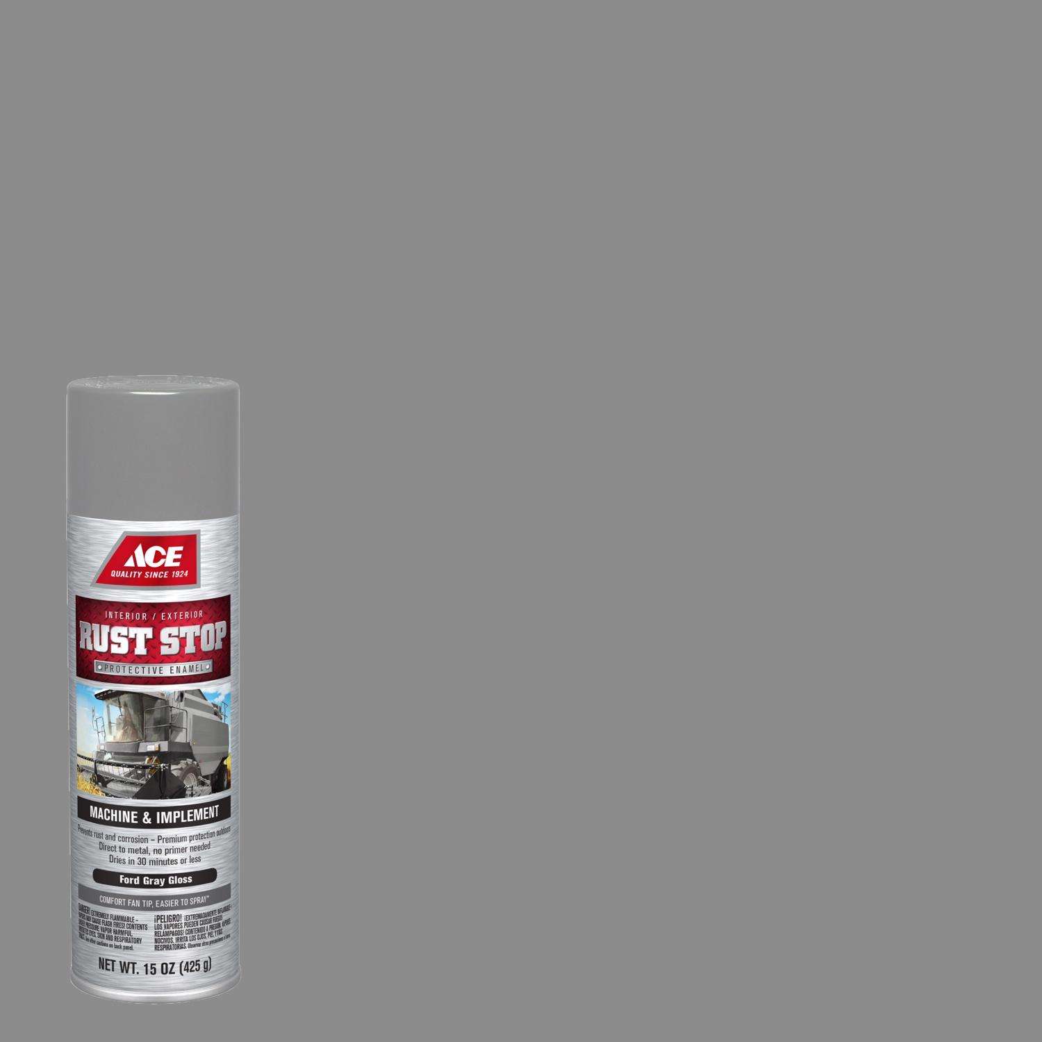 Ace Rust Stop Machine & Implement Gloss Ford Gray Protective Enamel