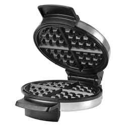 Black+Decker 4 waffle Brushed Silver Stainless Steel Belgian Waffle Maker