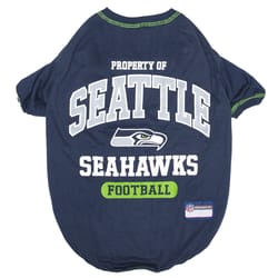Pets First Black Seattle Seahawks Dog T-Shirt Extra Small