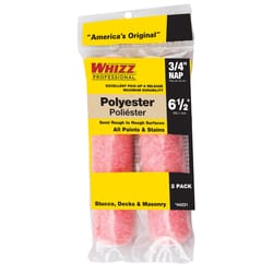 Whizz Polyester 6.5 in. W X 3/4 in. Mini Paint Roller Cover 2 pk