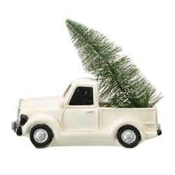 Glitzhome LED Multicolored Pickup Truck with Lighted Decorated trees Table Decor 5.91 in.