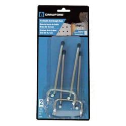 Crawford 6 in. L Zinc-Plated Silver Steel Heavy Duty Double Arm Pegboard Hook 5 lb. cap. 2 pk