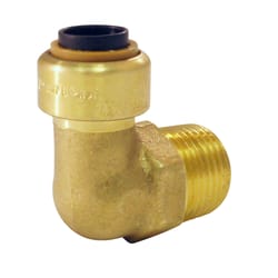 Apollo Tectite Push to Connect 1/4 in. PTC in to X 3/8 in. D MPT Brass 90 Degree Elbow