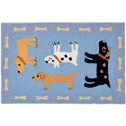 Jellybean 20 in. W X 30 in. L Multi-Color Woof Woof Polyester Accent Rug