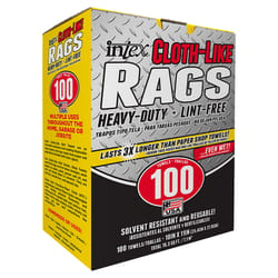 Intex Cloth-Like Fiber Blend Wiping Rags 10 in. W X 11 in. L 100 pk