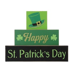 Glitzhome Happy St. Patrick's Day Table Sign MDF Wood 1 pc