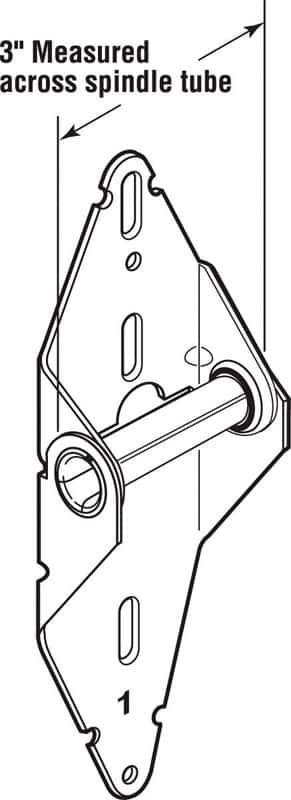 Prime-Line 3 in. W X 1.8 in. L X 0.44 in. D Steel Garage Door Hinge Prime-Line 3 in. W X 1.8 in. L X 0.44 in. D Steel Garage Door Hinge