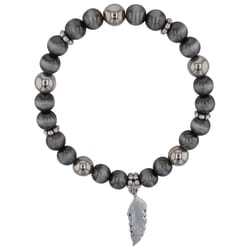 Montana Silversmiths Women's Midnight Flight Beaded Gray Bracelet Stone One Size Fits Most