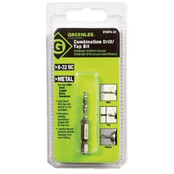 GREENLEE High Speed Steel Drill and Tap Bit 8-32 1 pc