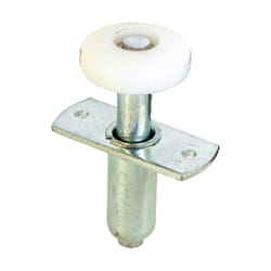 Prime-Line 3/8 in. D X 1.88 in. L Mill Silver Steel Bi-fold Door Wheel Guide 2 pc