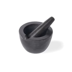 Fox Run Marble Black Marble Mortar and Pestle