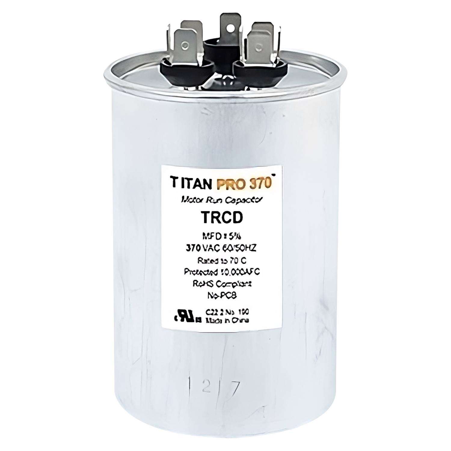 Titan Pro 70+10 MFD 370 V Round Run Capacitor Ace Hardware