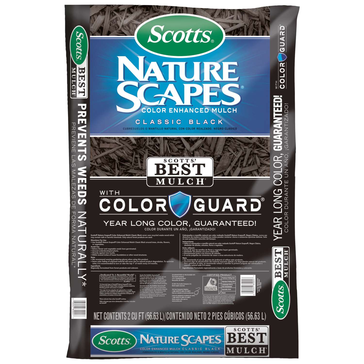 Scotts Nature Scapes Classic Black Bark Color Enhanced Mulch 2 Cu Ft Ace Hardware