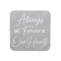 Pavilion Stones with Stories Gray Cement/Stone 7.75 in. H Always & Forever Stepping Stone