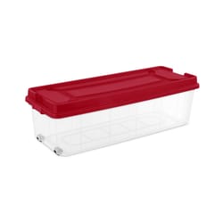 Sterilite 18 gal Red Storage Tote 15.63 in. H X 17.63 in. W X 23.5 in. D -  Ace Hardware