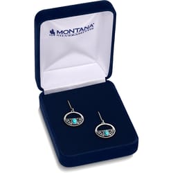 Montana Silversmiths Women's Treasured Embrace Silver/Turquoise Earrings Water Resistant