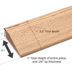 Randall 3/4 in. H X 3.5 in. W X 72 in. L Unfinished Brown Red Oak Reducer Transition Strip