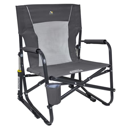 GCI Outdoor FirePit Rocker Pewter Camping Folding Rocker