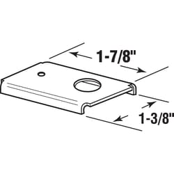 Prime-Line 0.38 in. D X 1-7/8 in. L Mill Silver Steel Bracket 2 pc