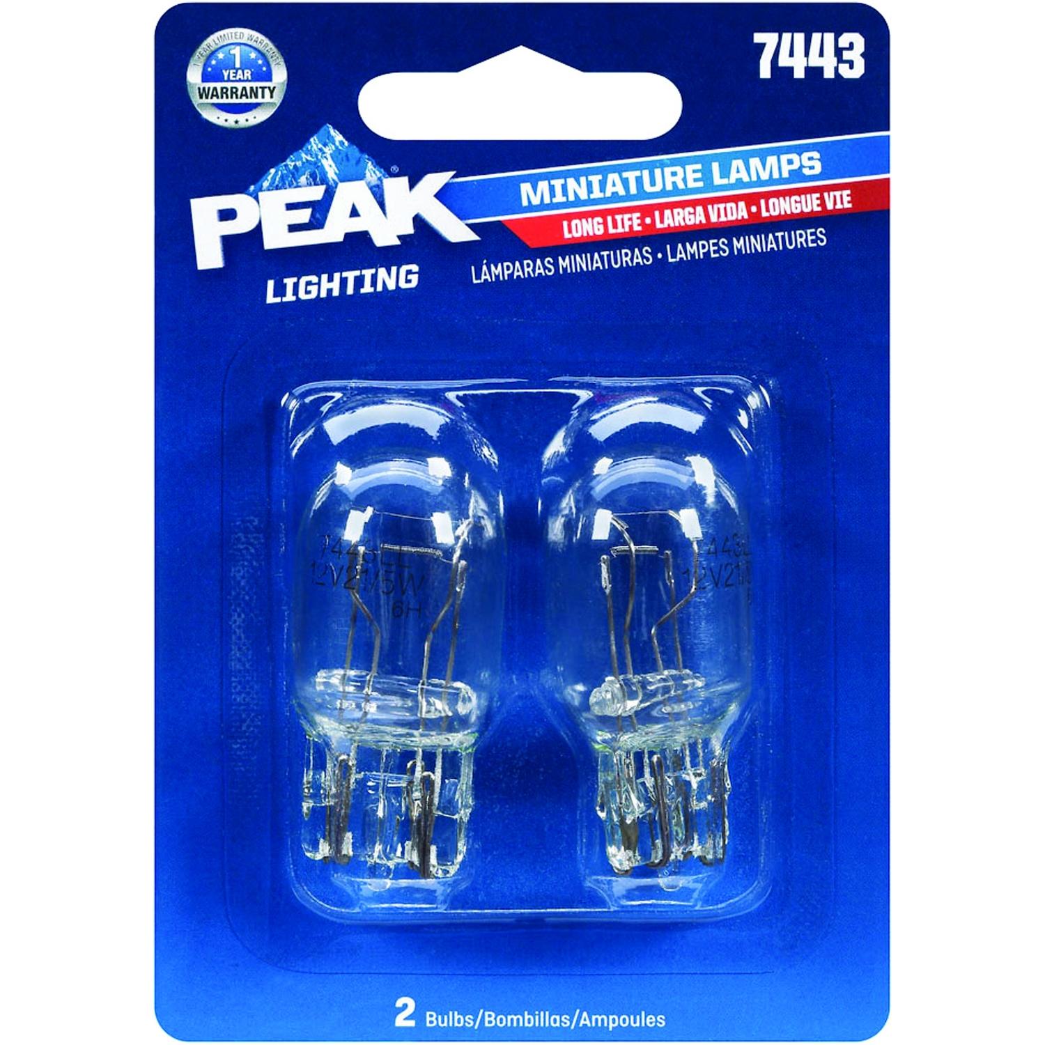 Photos - Light Bulb PEAK Halogen Parking/Stop/Tail/Turn Miniature Automotive Bulb 7443 7443LL 