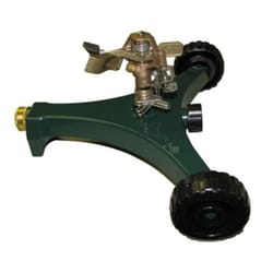 Quality Valve and Sprinkler Brass Wheeled Base Impact Sprinkler 1 pk