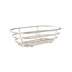Spectrum Euro 7 in. L X 12.5 in. W X 3.5 in. H Silver Bread Basket