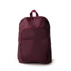 Fitkicks Hideaway Burgundy Packable Backpack 20 in. H X 13 in. W