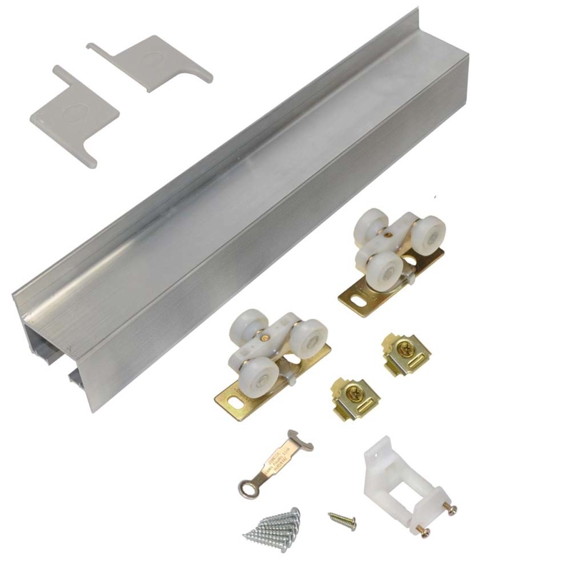 LE Johnson Products 2610F721 72 inch Wall Mount Pocket Door Hardware