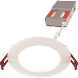 Juno Acuity Brands Lighting Matte White 3.17 in. W Aluminum LED Canless Recessed Downlight 14.5 W