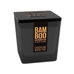 Bamboo Home Fragrance Black Crackling Wood Fire Scent Candle