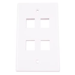 Monster Just Hook It Up White 4 gang Plastic Keystone Wall Plate 1 pk