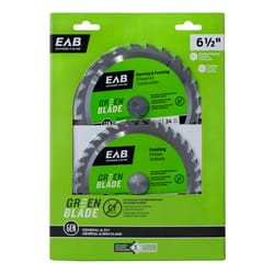 Exchange-A-Blade 6-1/2 in. D X 5/8 in. Carbide Circular Saw Blade Set 2 pc