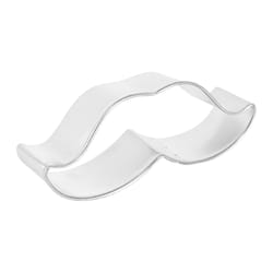 R&M International Corp International Corp 4 in. L Mustache Cookie Cutter Silver 1 pc