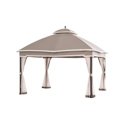 Living Accents Fabric Domed Soft Top Gazebo with Curtain and Netting 11 ft. H X 10 ft. W X 12 ft. L