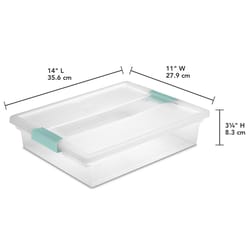 14 Pack Clear Plastic Storage Containers Box With Hinged Lid