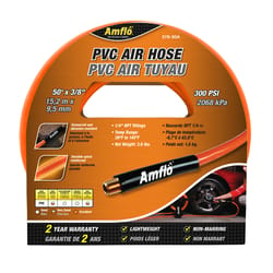 Amflo 50 ft. L X 3/8 in. D Polyvinyl Air Hose 300 psi Orange