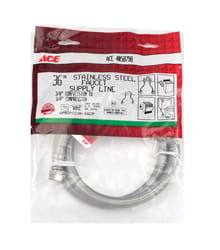 Ace 3/8 in. Compression X 3/8 in. D Compression 36 in. Braided Stainless Steel Supply Line