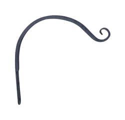 Panacea Black Wrought Iron 8-1/4 in. H Curved Plant Hook