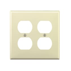 Leviton Light Almond 2 gang Nylon Duplex Wall Plate 1 pk