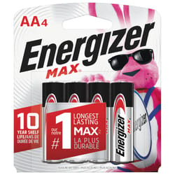 Energizer Max Premium AA Alkaline Batteries 4 pk Carded