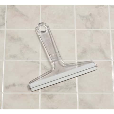 1pc White Mini Squeegee For Bathroom Countertop